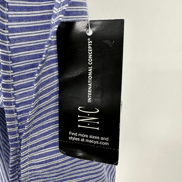 3/$25 INC International Concepts Off Shoulder Top L Long Bell Sleeve Embroidered - Picture 5 of 6